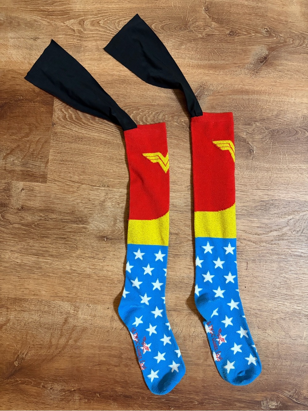 Wonder Woman Knee Length Socks with Cape DC Comics One Size Fits Most